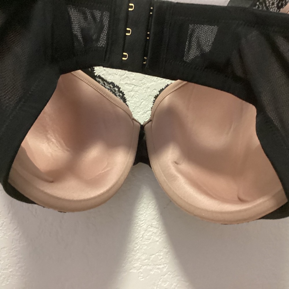 ThirdLove 24/7 Lace Contour Plunge‎ Bra Womens 36G Black Taupe Underwire NWT - Picture 6 of 11